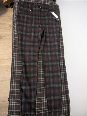 Plaid Slim-Fit Pants NWT